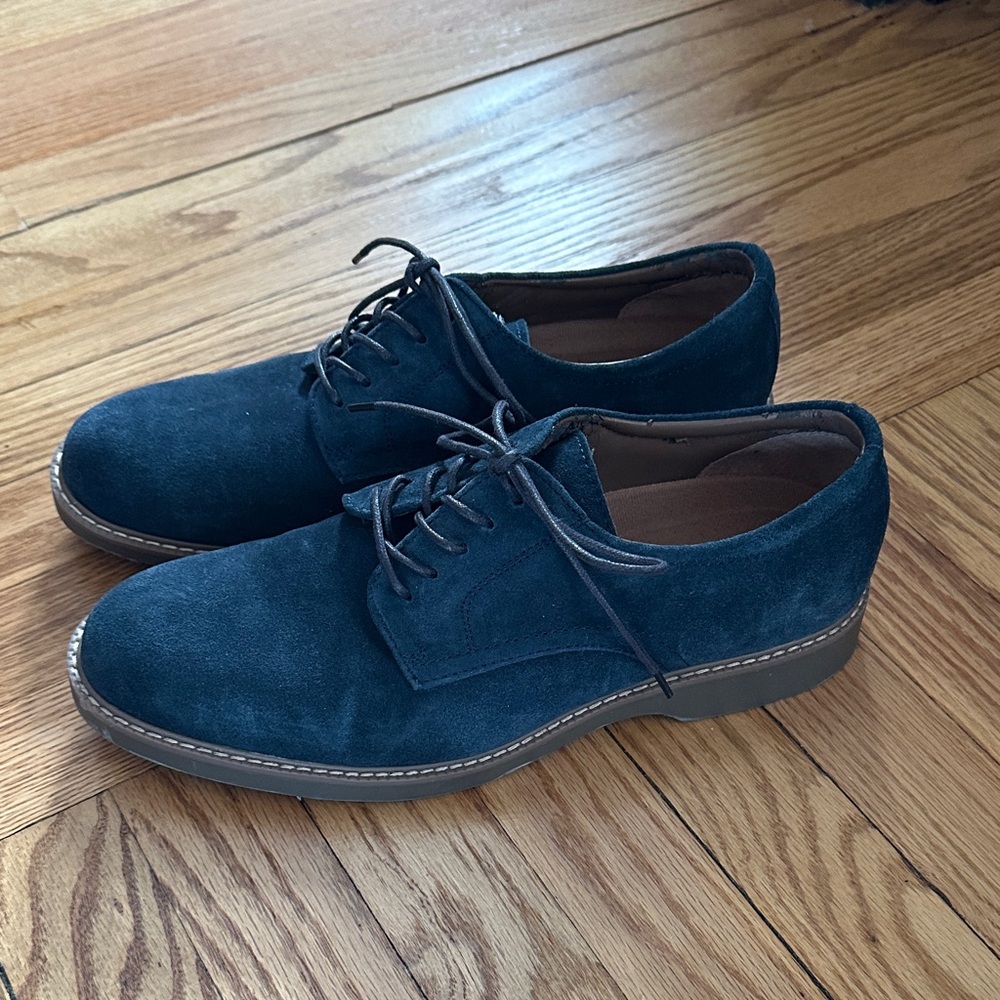 G.H. Bass & Co. Dark Blue Suede Derbys